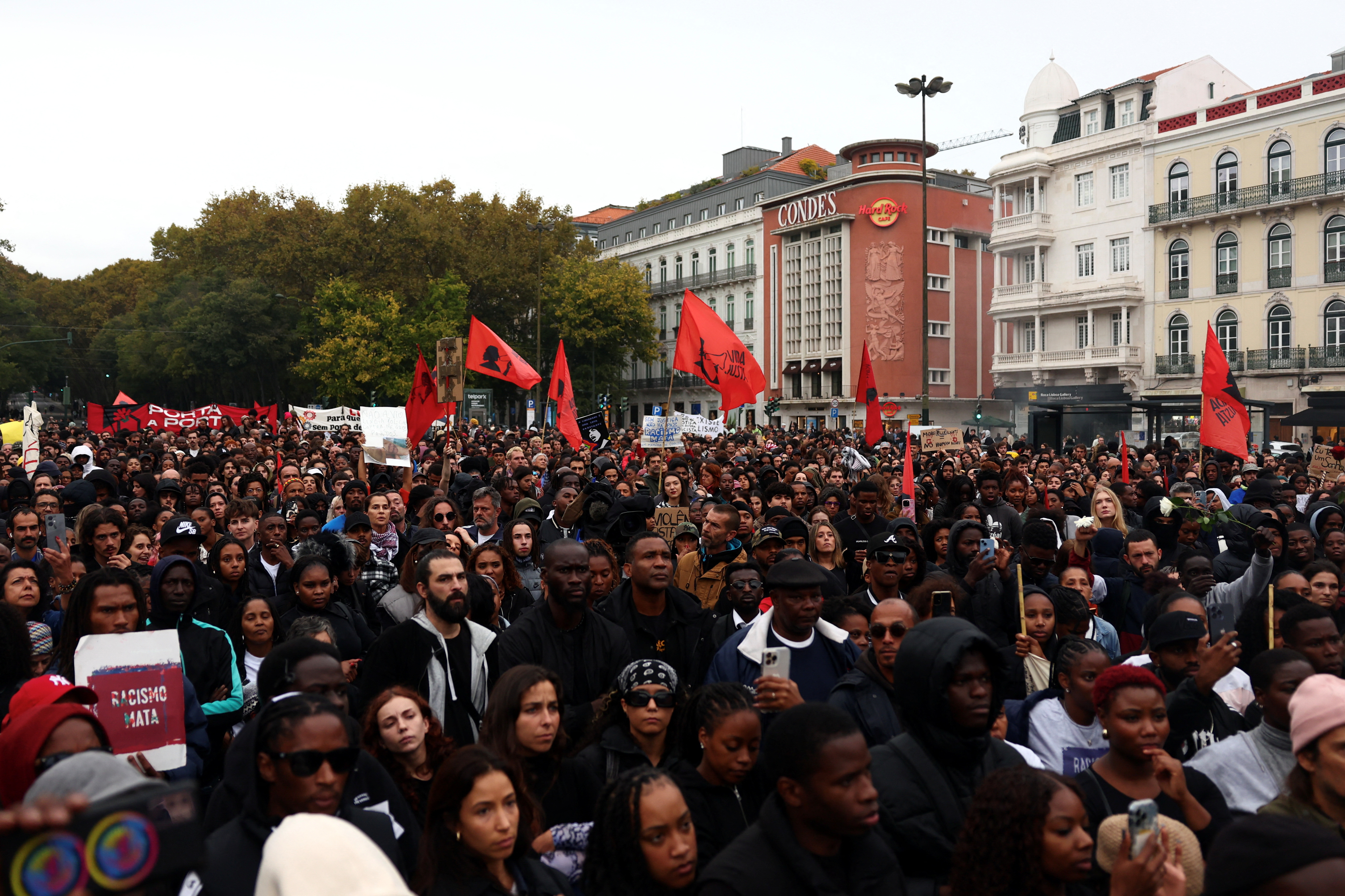 Demonstration against police violence following the fatal shooting of  43-year-old Cape Verde-born Portuguese resident Odair Moniz, in Lisbon