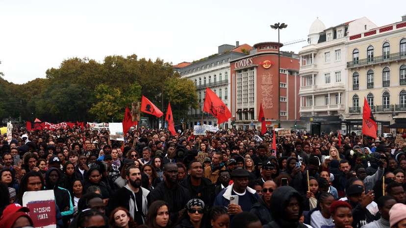 Demonstration against police violence following the fatal shooting of 43-year-old Cape Verde-born Portuguese resident Odair Moniz, in Lisbon