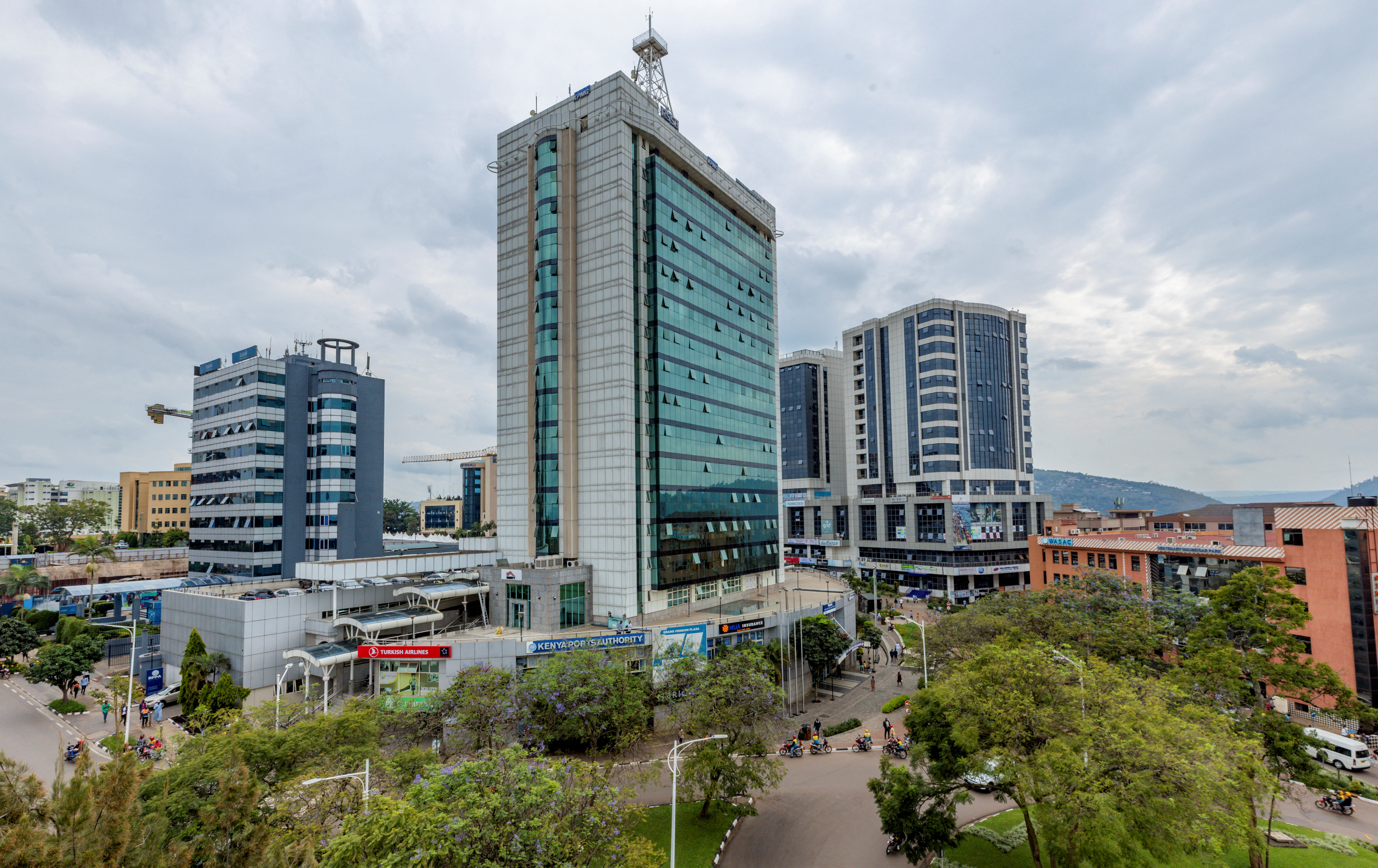 A general view shows a street in Kigali