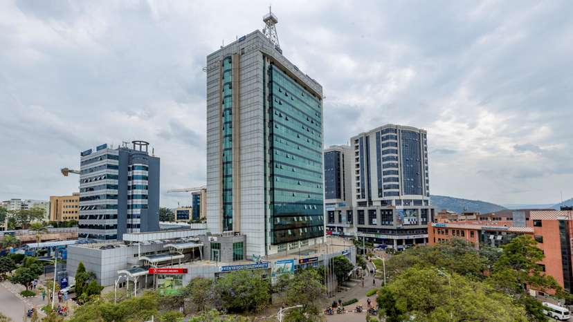 A general view shows a street in Kigali