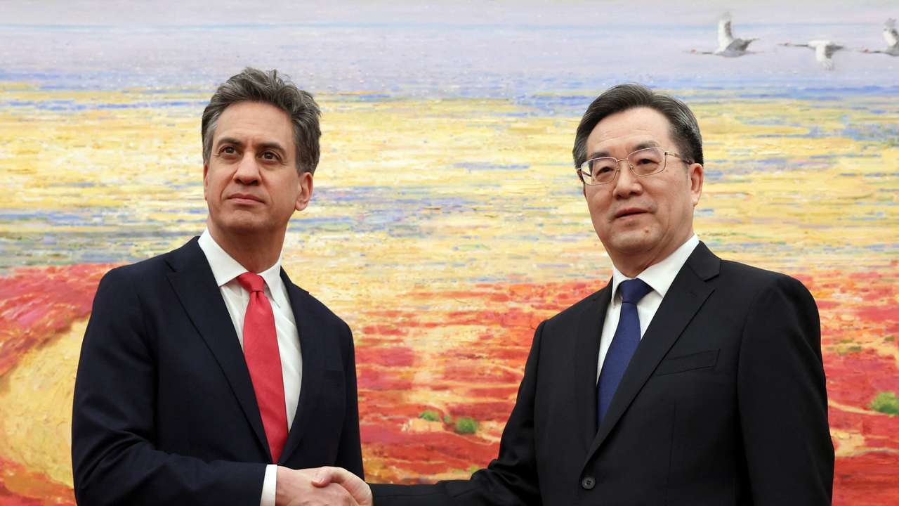 Britain's Energy Secretary Ed Miliband visits China