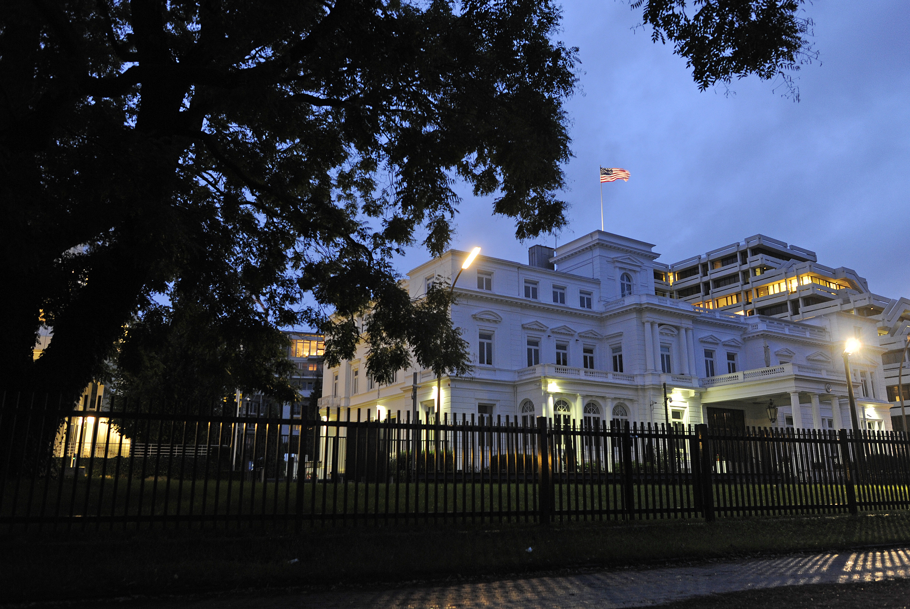 General view of US consulate in Hamburg