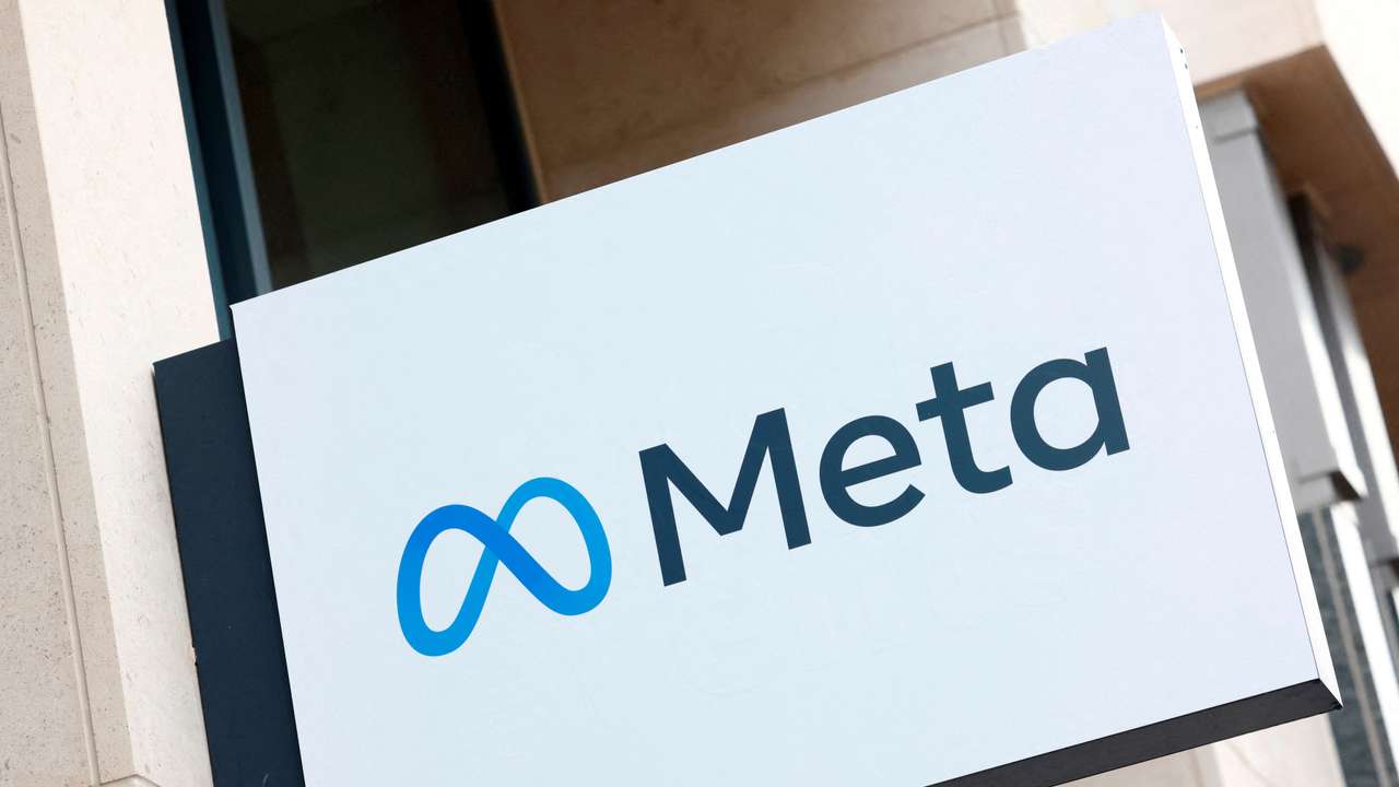FILE PHOTO: The logo of Meta Platforms' business group is seen in Brussels