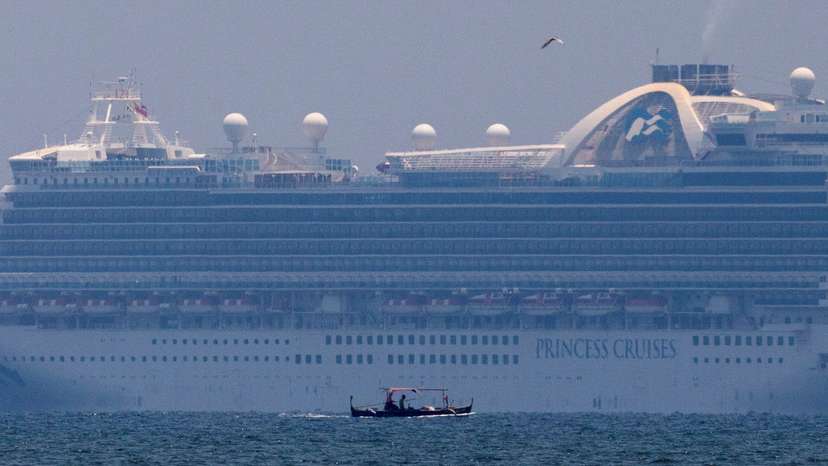 FILE PHOTO: Princess Cruises' Ruby Princess cruise ship docks in Manila Bay during the spread of the coronavirus disease (COVID-19), in Cavite city