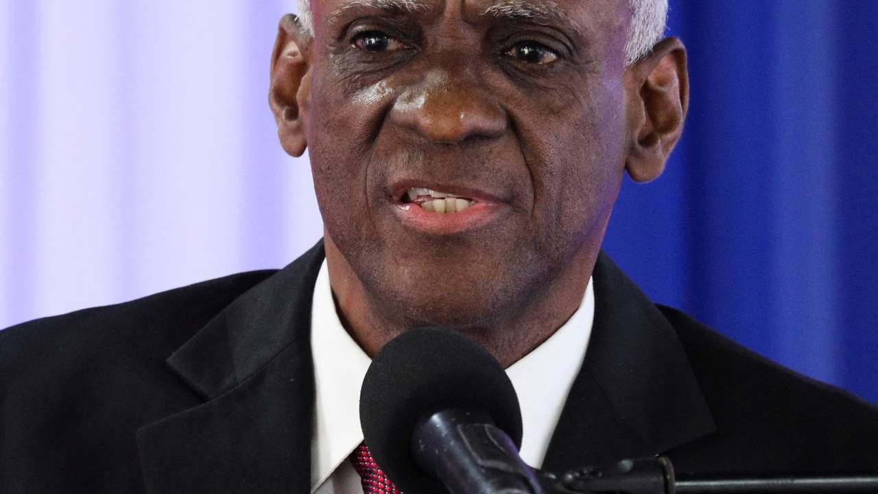 Haiti transition council names former senate leader Edgard Leblanc as president, in Port-au-Prince