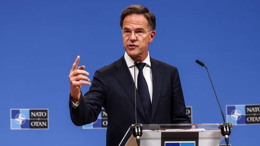 NATO Secretary-General Mark Rutte holds a press conference, in Brussels