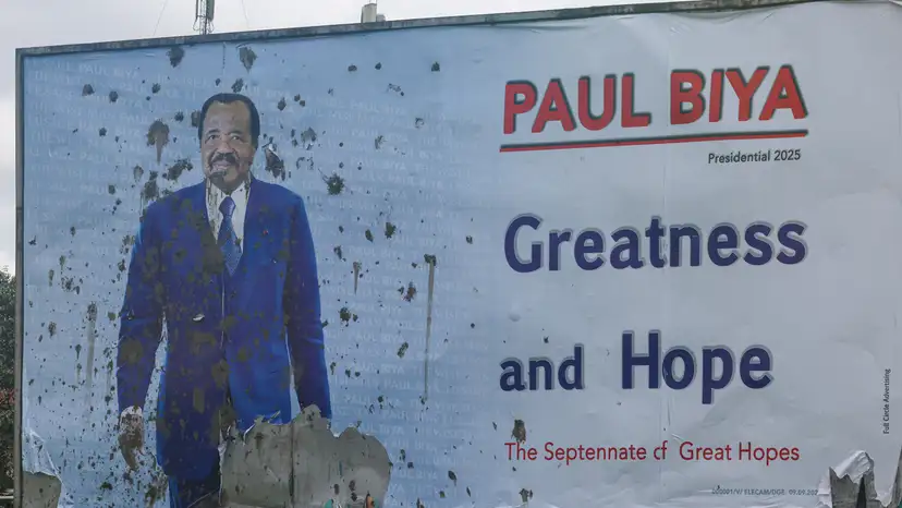 Supporters of Cameroon presidential election candidate Issa Tchiroma, protest in Douala