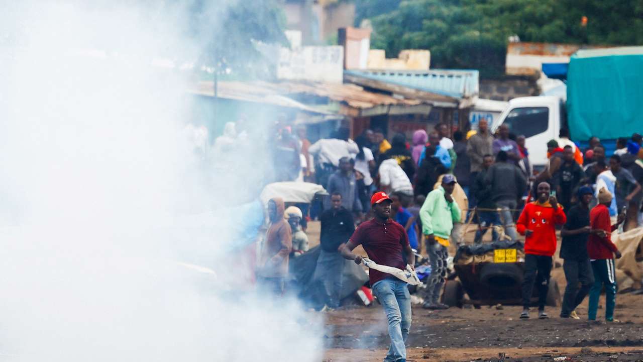 Protest a day after Tanzania's general election at the Namanga One-Post Border crossing point between Kenya and Tanzania