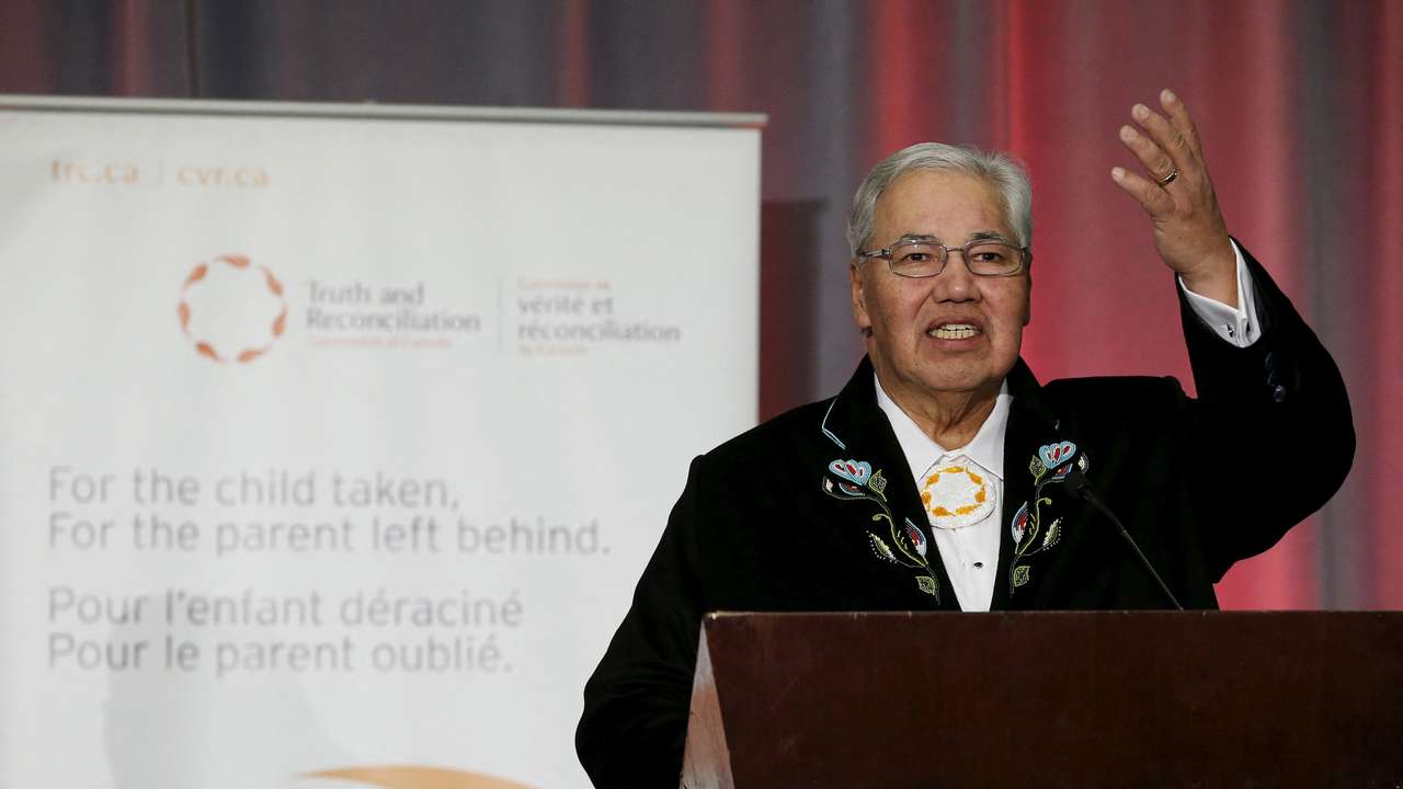 FILE PHOTO: Justice Sinclair speaks during the release of the Truth and Reconciliation Commission's final report in Ottawa