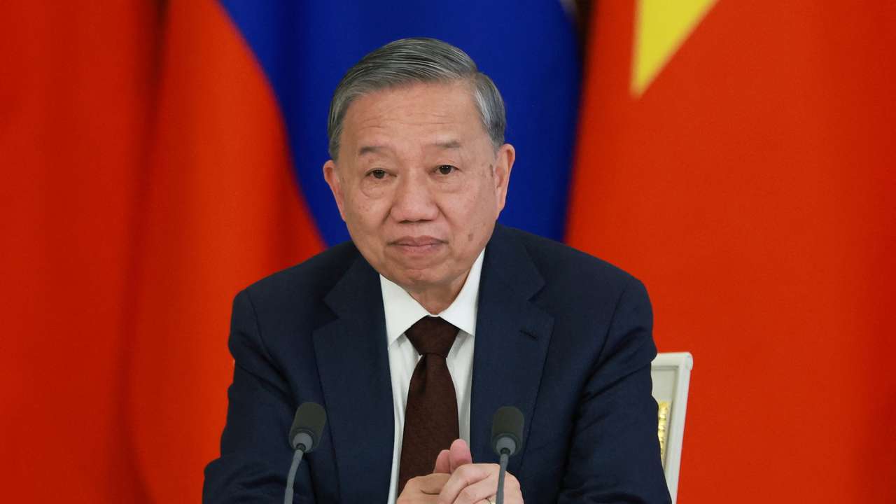 Russia's President Vladimir Putin meets with Vietnam's Communist Party General Secretary To Lam in Moscow