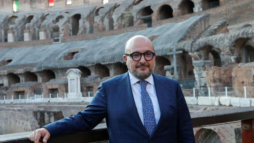 FILE PHOTO: Italian Minister of Culture Sangiuliano attends an event inside the Colosseum