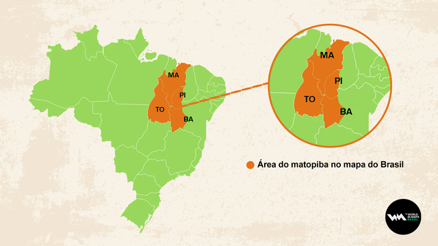 Mapa do Brasil mostra o Matopiba