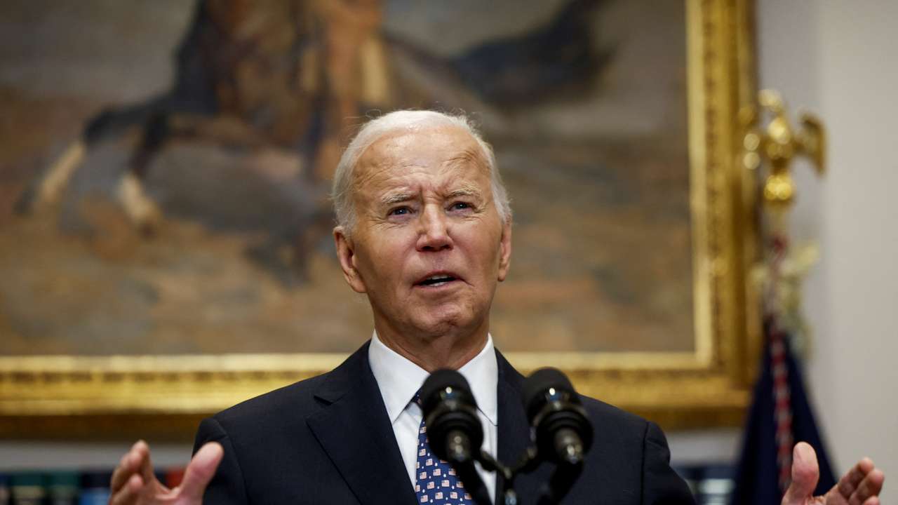 U.S. President Biden delivers remarks on the response to Hurricane Helene, at the White House