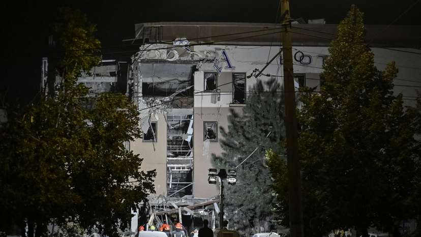 Aftermath of a Russian missile attack in Kryvyi Rih