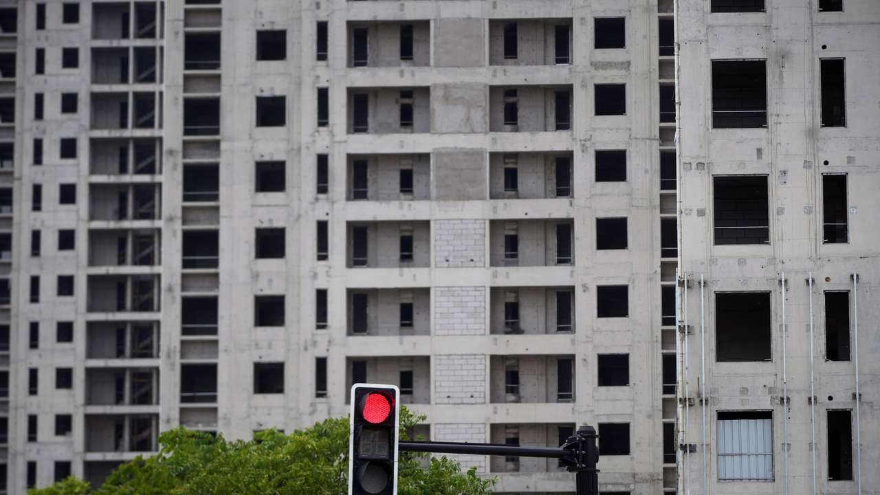 Construction site of residential buildings in Shanghai