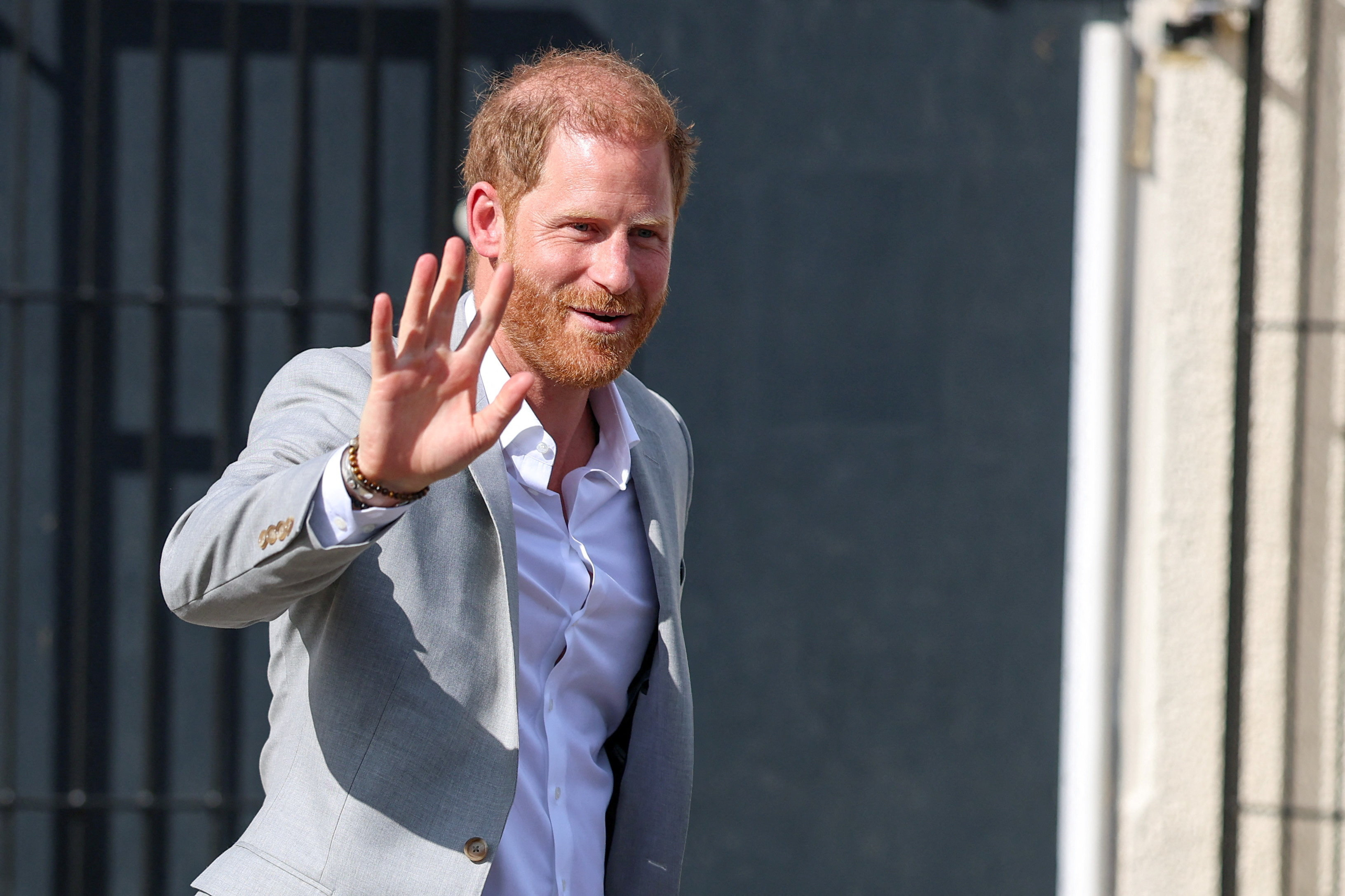 Britain's Prince Harry visits the Community Recording Studio in Nottingham