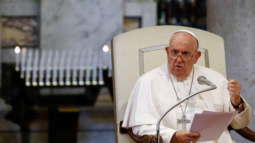 Pope Francis attends Vespers prayer service at Saint Mary Major Basilica, in Rome