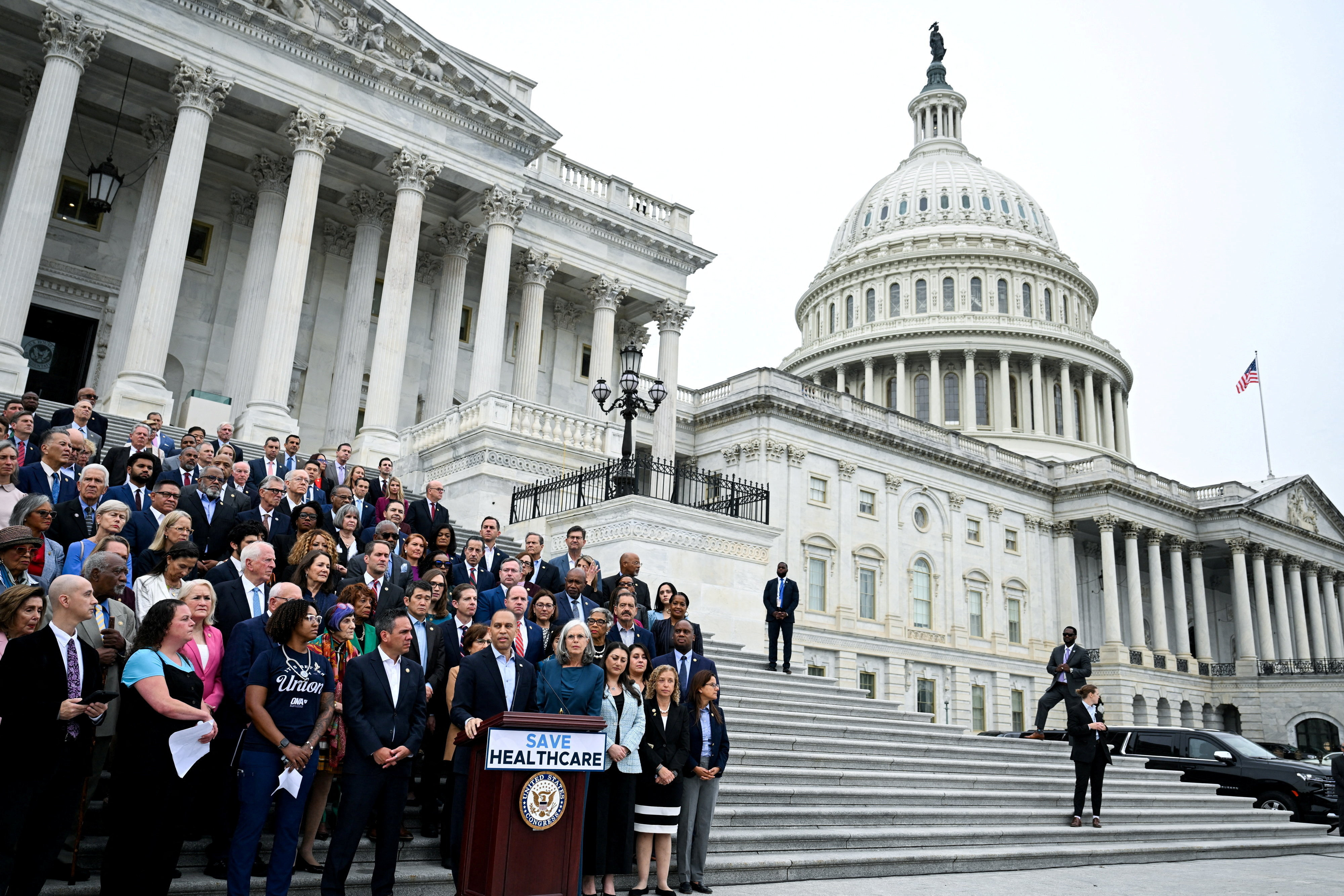 House Minority Leader Jeffries Holds Press Conference Ahead of Potential Shutdown