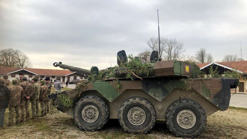 A training session involving Ukrainian conscripts and veterans