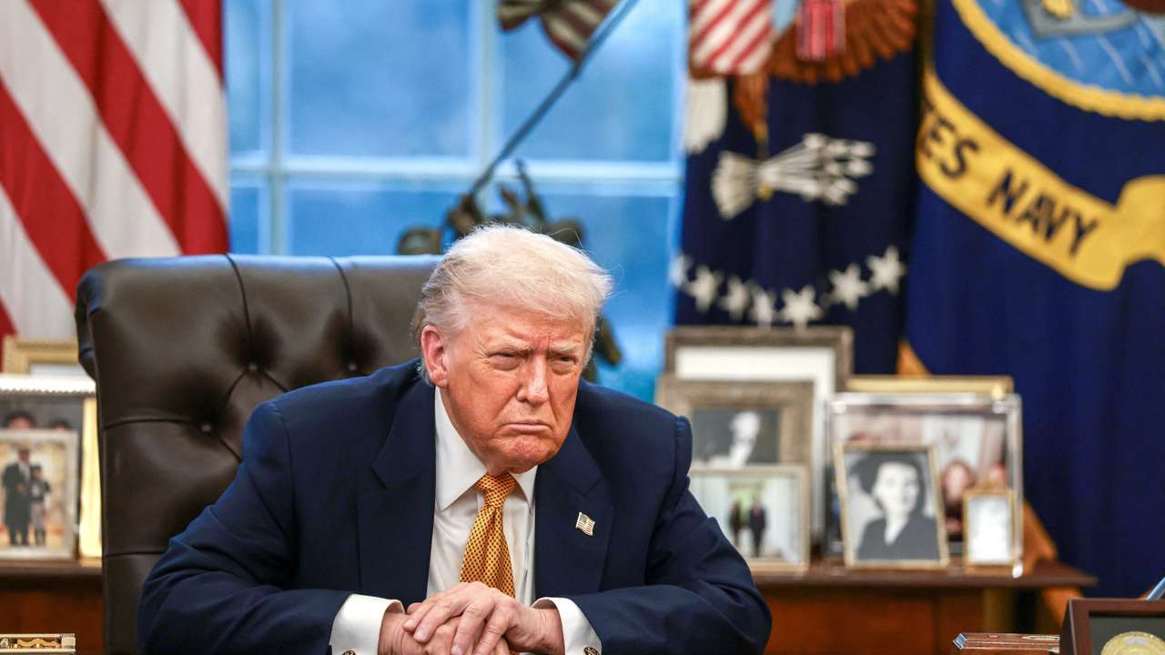 U.S. President Donald Trump is interviewed by Reuters at the White House