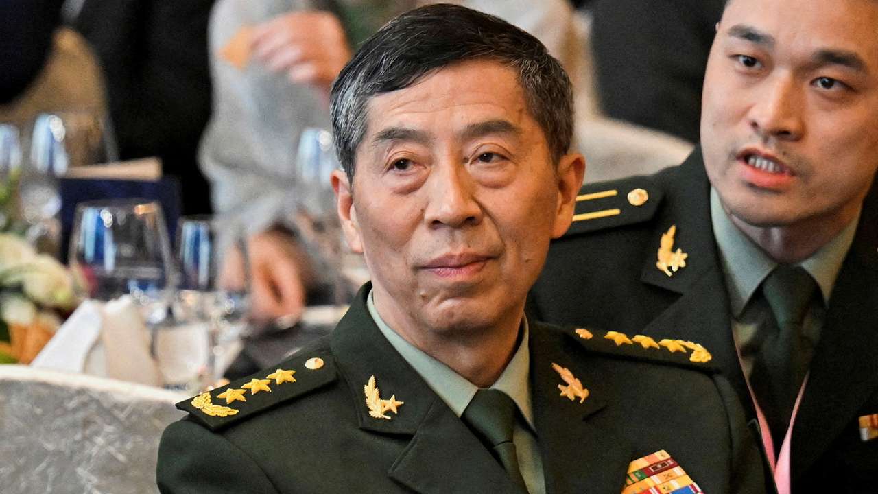 FILE PHOTO: China's Defence Minister Li Shangfu attends the 20th IISS Shangri-La Dialogue in Singapore