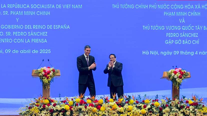 Spain's Prime Minister Pedro Sanchez visits Hanoi