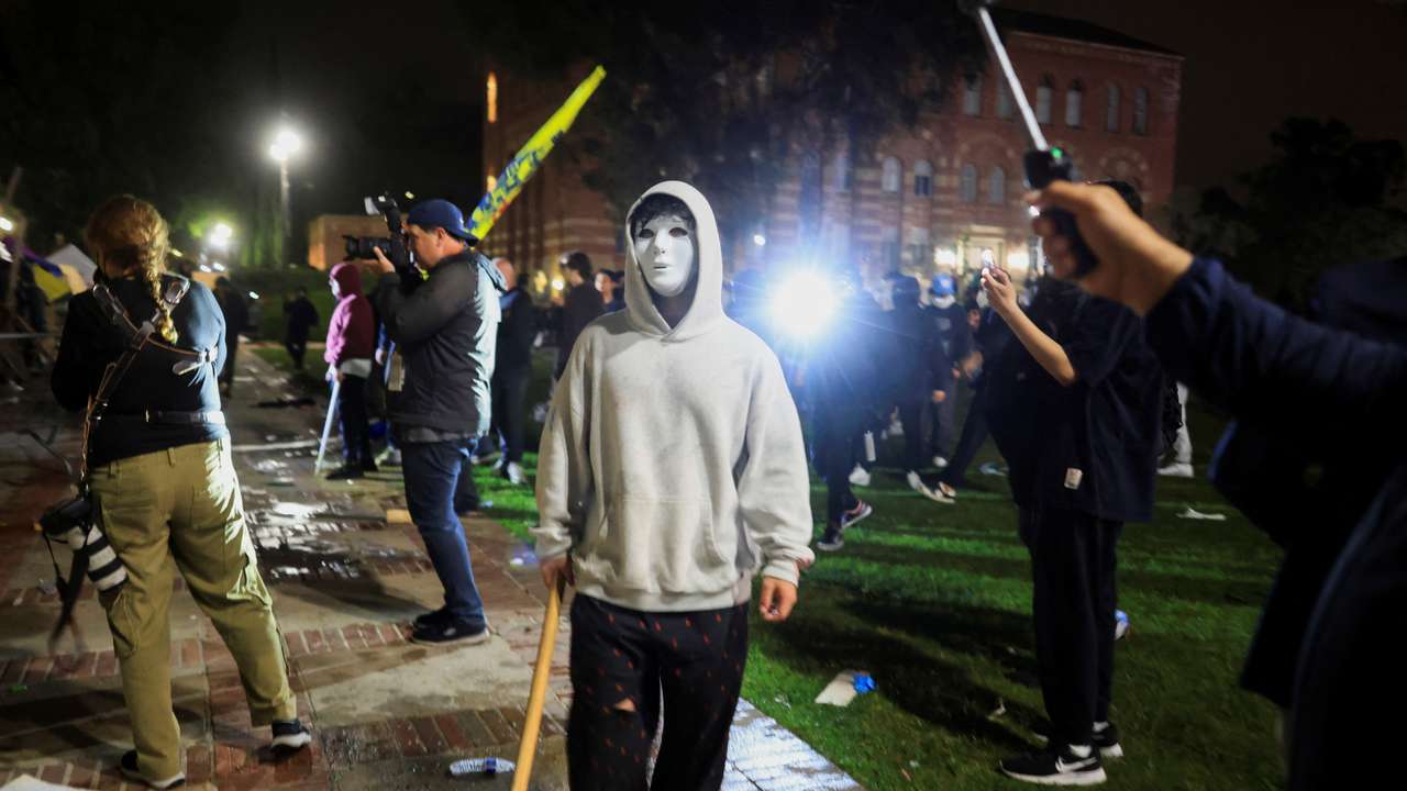 Protests amid ongoing conflict between Israel and Hamas, at UCLA in Los Angeles