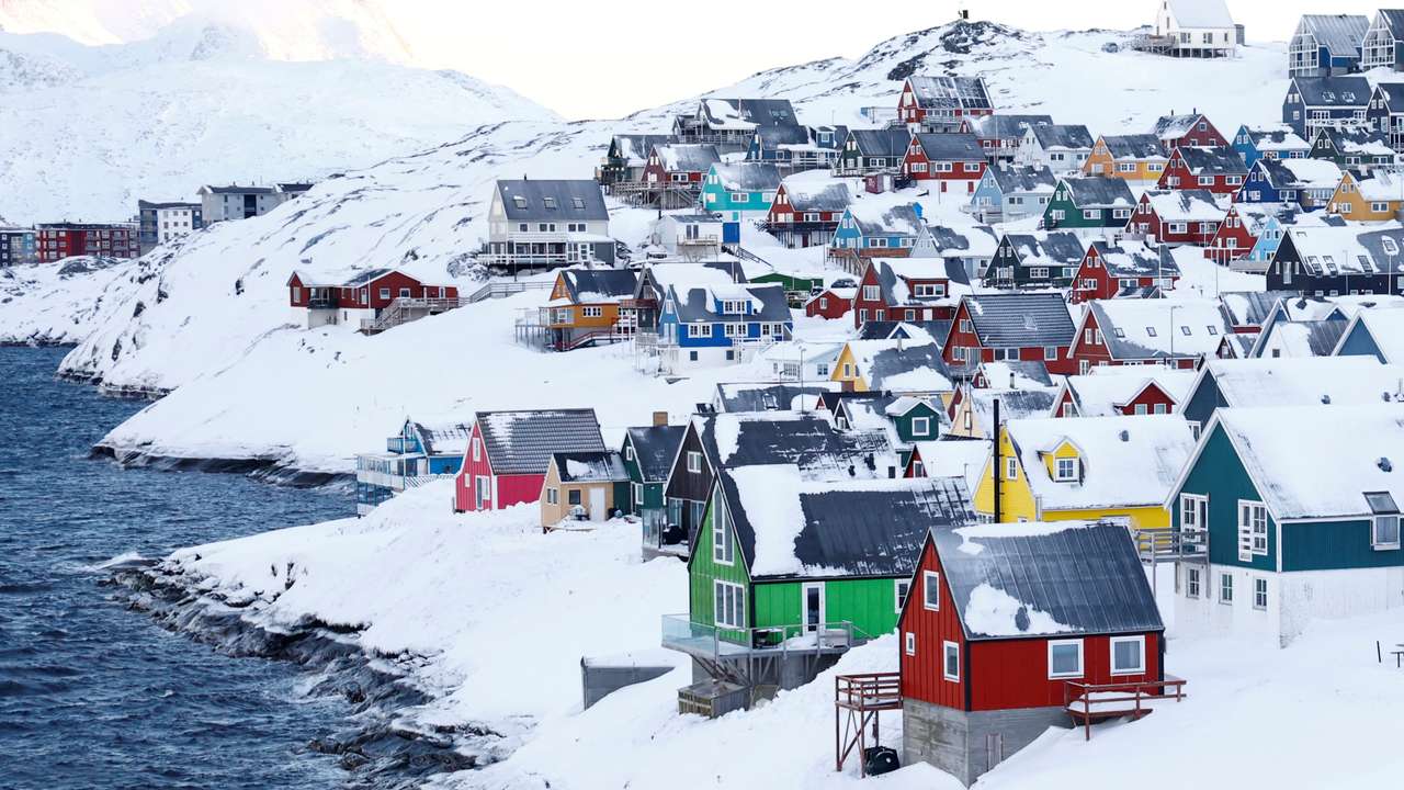 General view shows Nuuk in Greenland