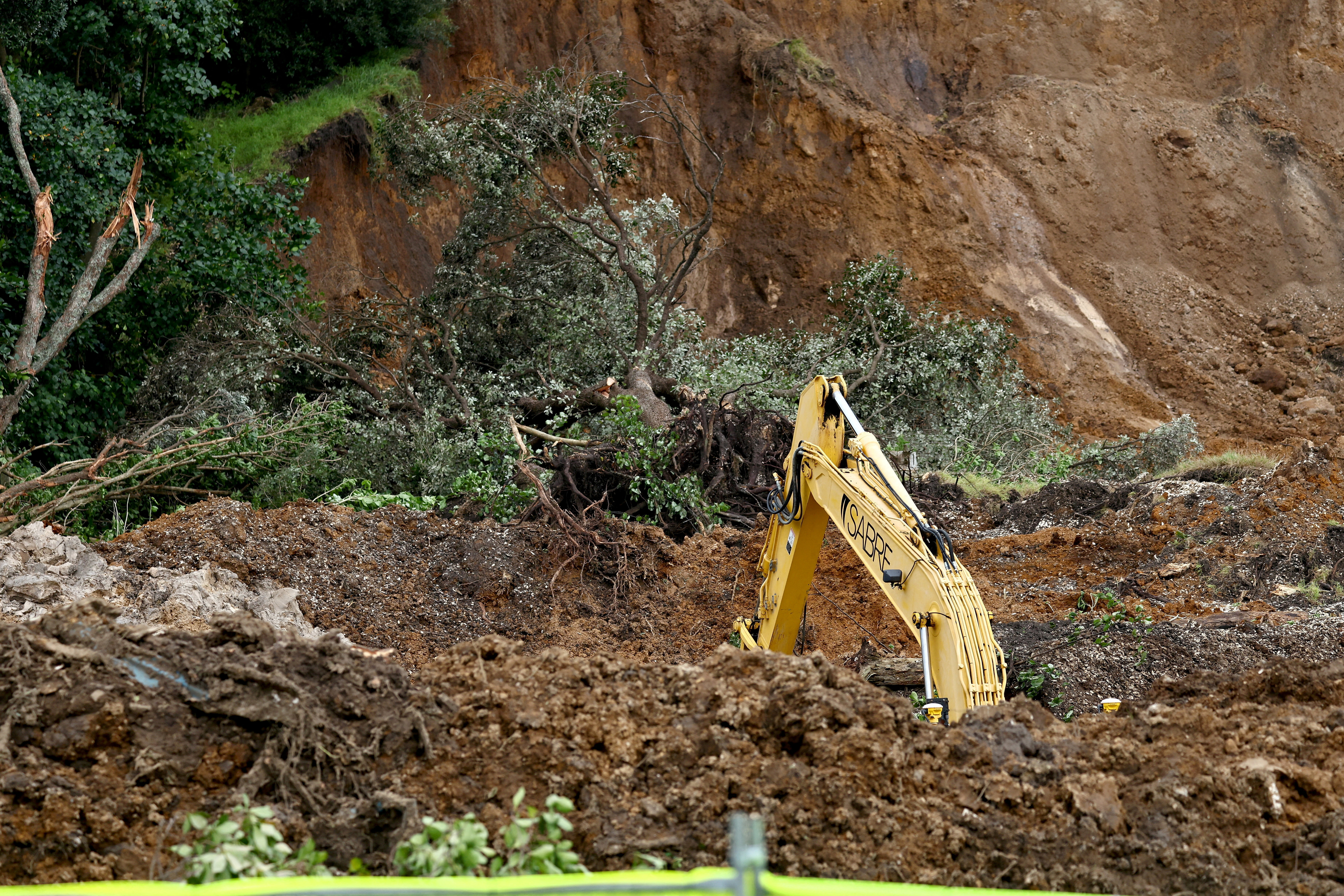 FILE PHOTO: Aftermath of a landslide triggered by heavy rains, in Mount Maunganui