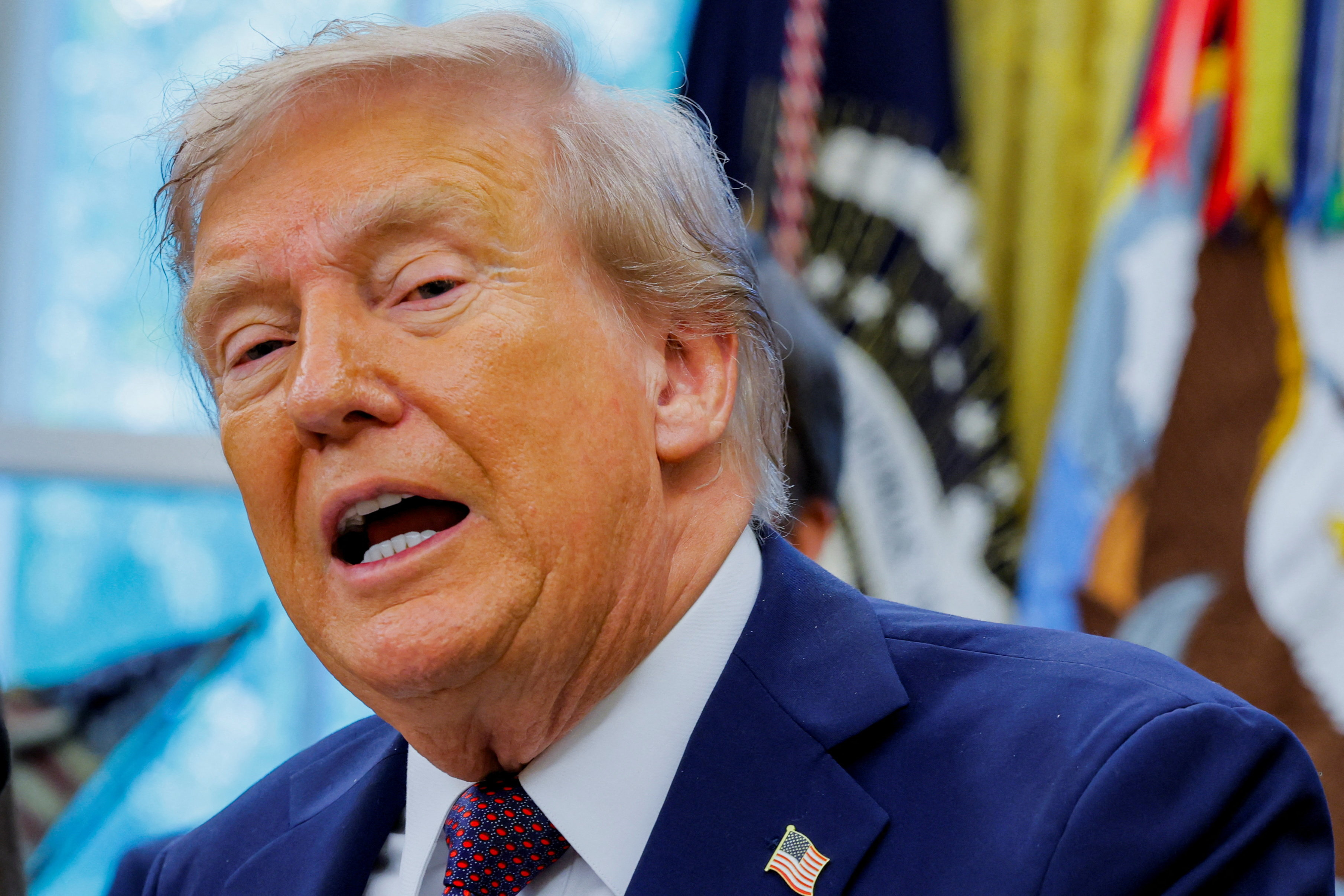 U.S. President Donald Trump makes announcement at the White House