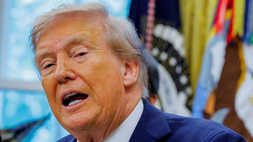 U.S. President Donald Trump makes announcement at the White House