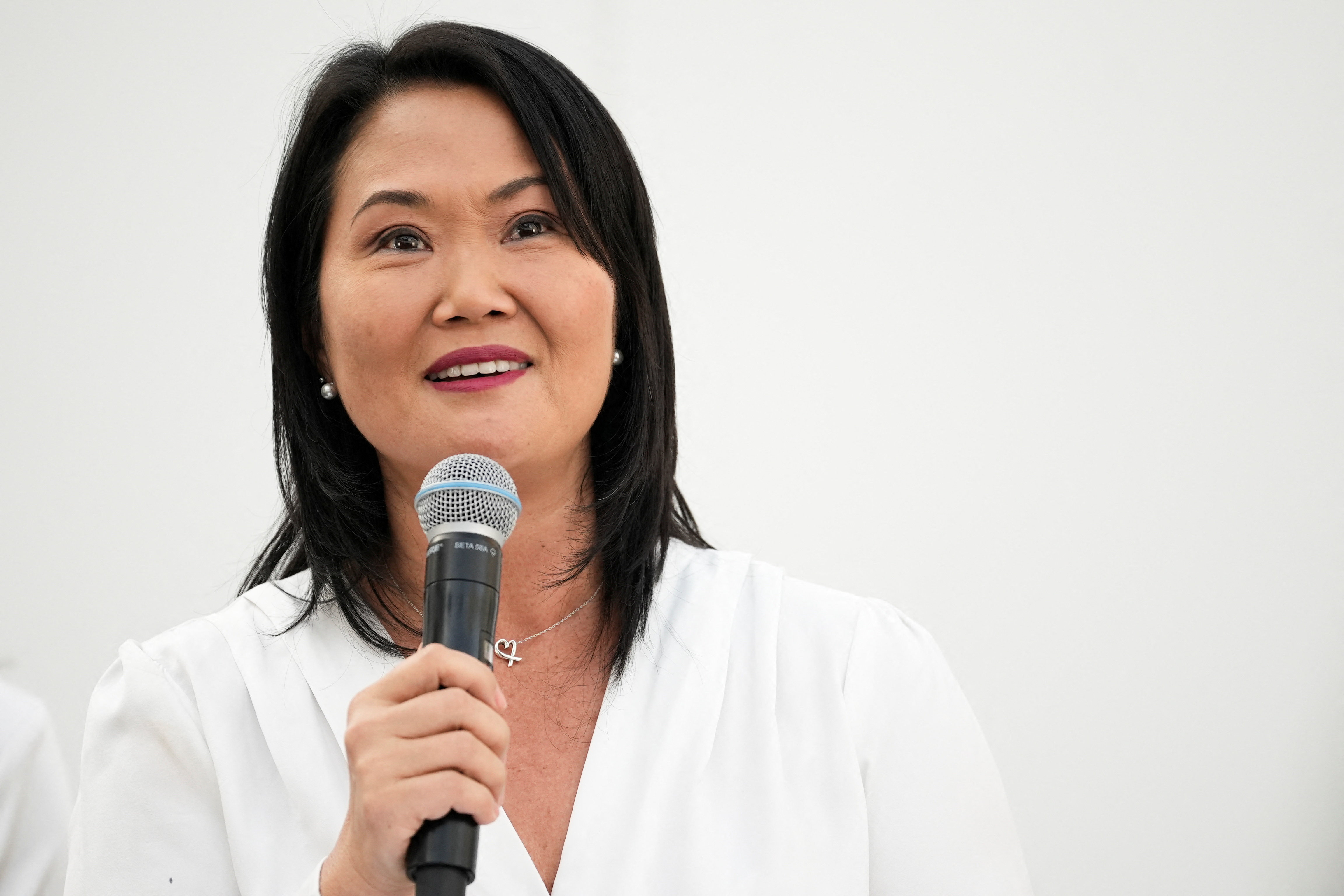 Keiko Fujimori, leader of the Fuerza Popular (Popular Force) political party