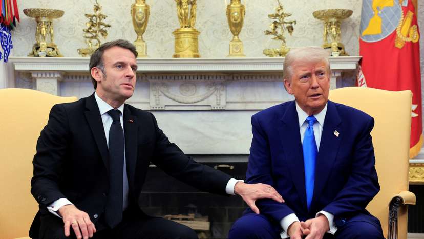 U.S. President Trump meets with French President Macron, in Washington