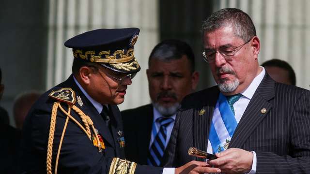 Guatemala's new President Bernardo Arevalo recognized as commander-in-chief of the armed forces, in Guatemala City