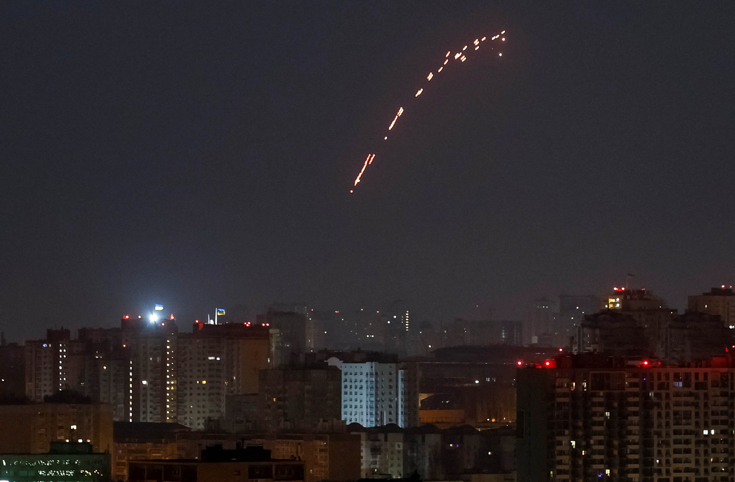 Russian drone strike in Kyiv