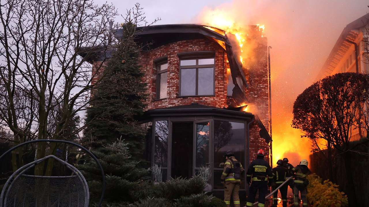 Aftermath of a Russian missile strike in Dnipro