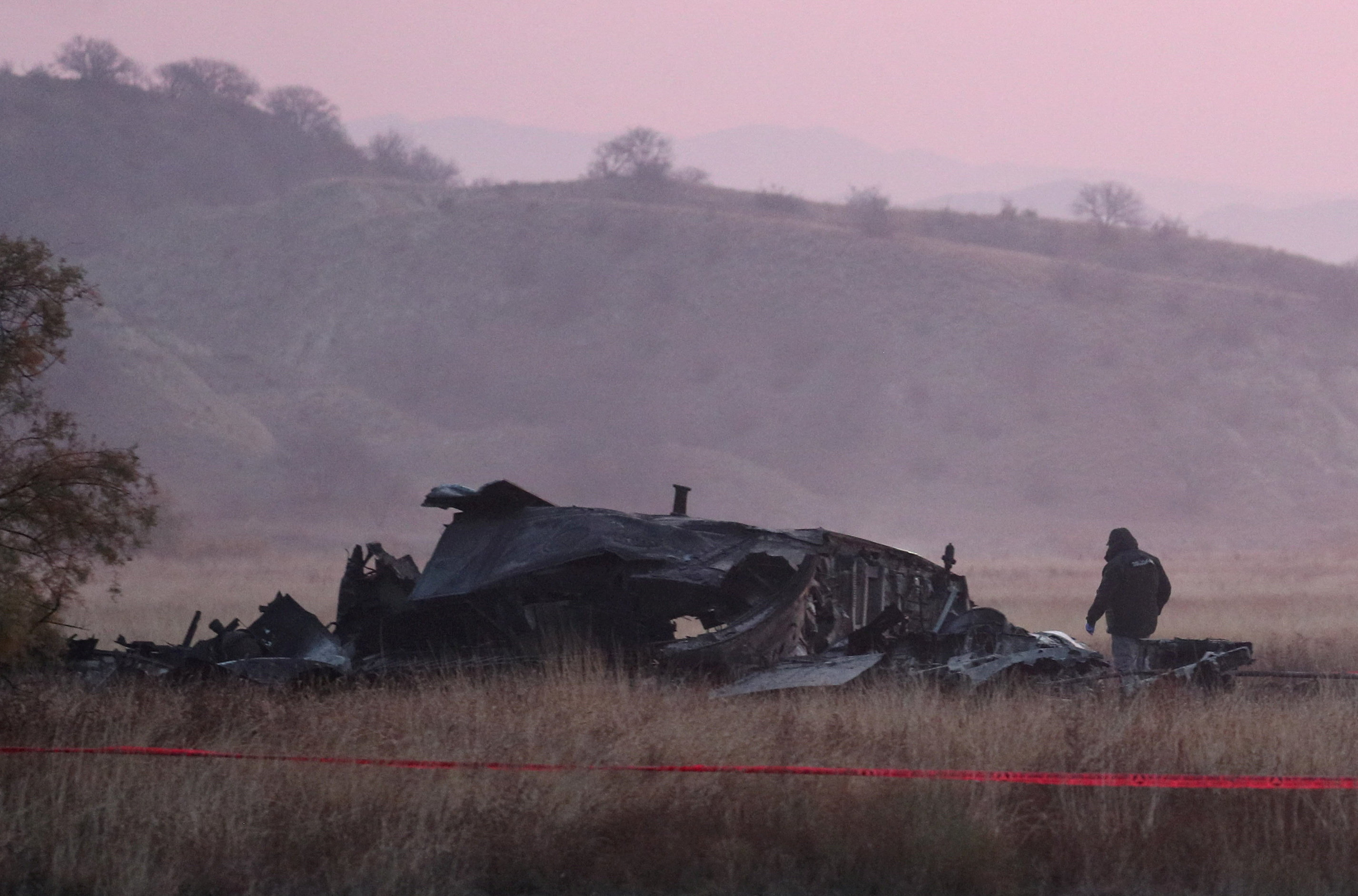 Aftermath of Turkish military plane crash in Georgia