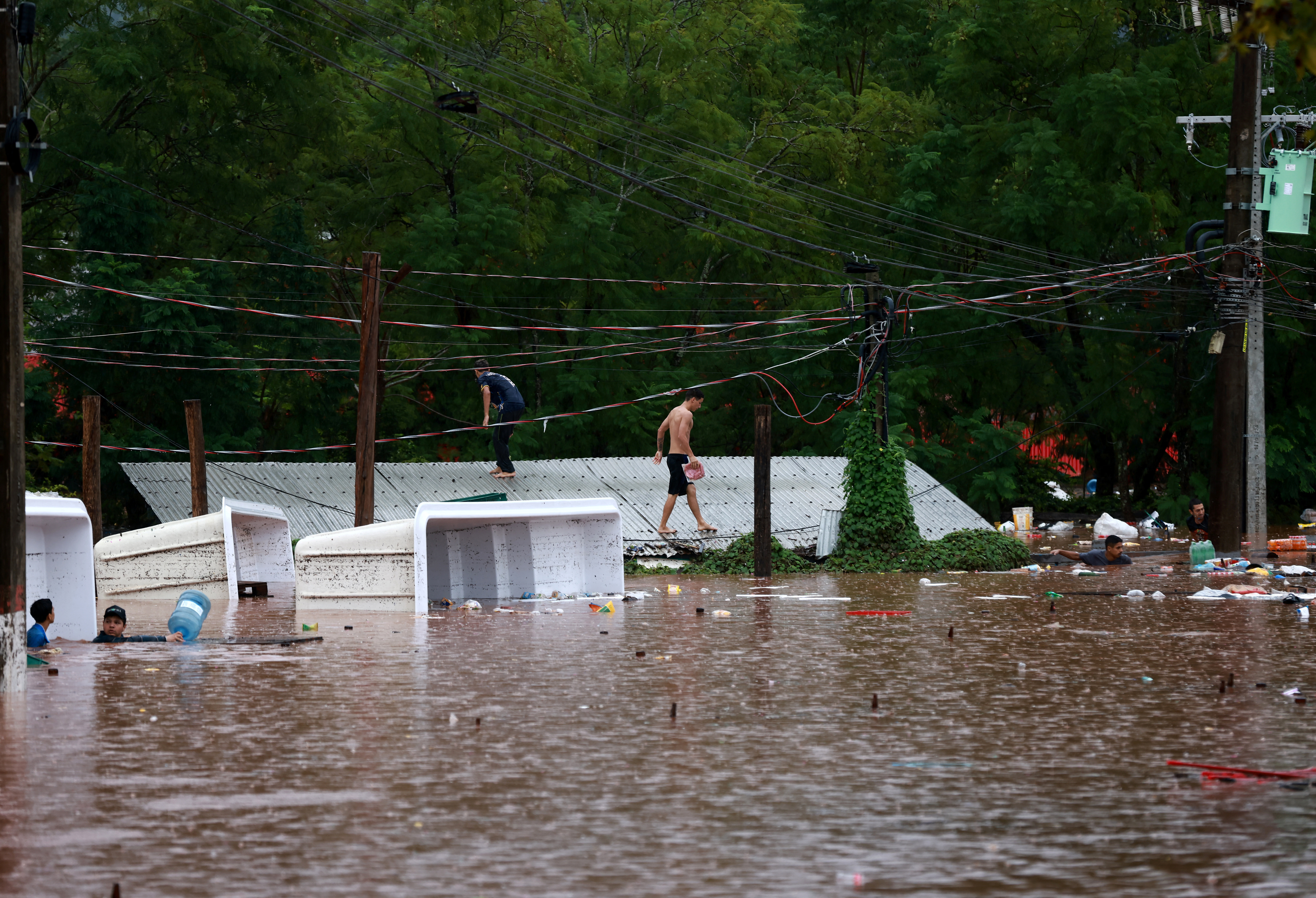 FILE PHOTO: Flooding due to heavy rains in the city of Encantado