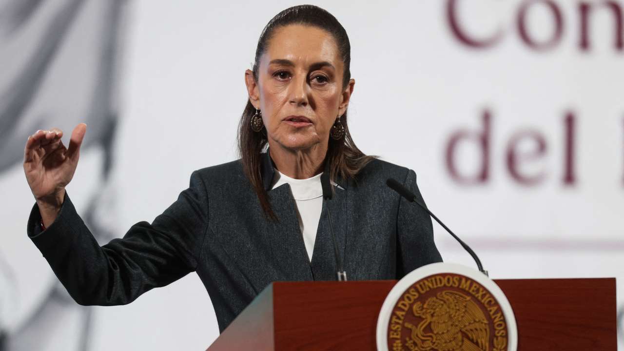 Mexico's President Sheinbaum holds a press conference, in Mexico City