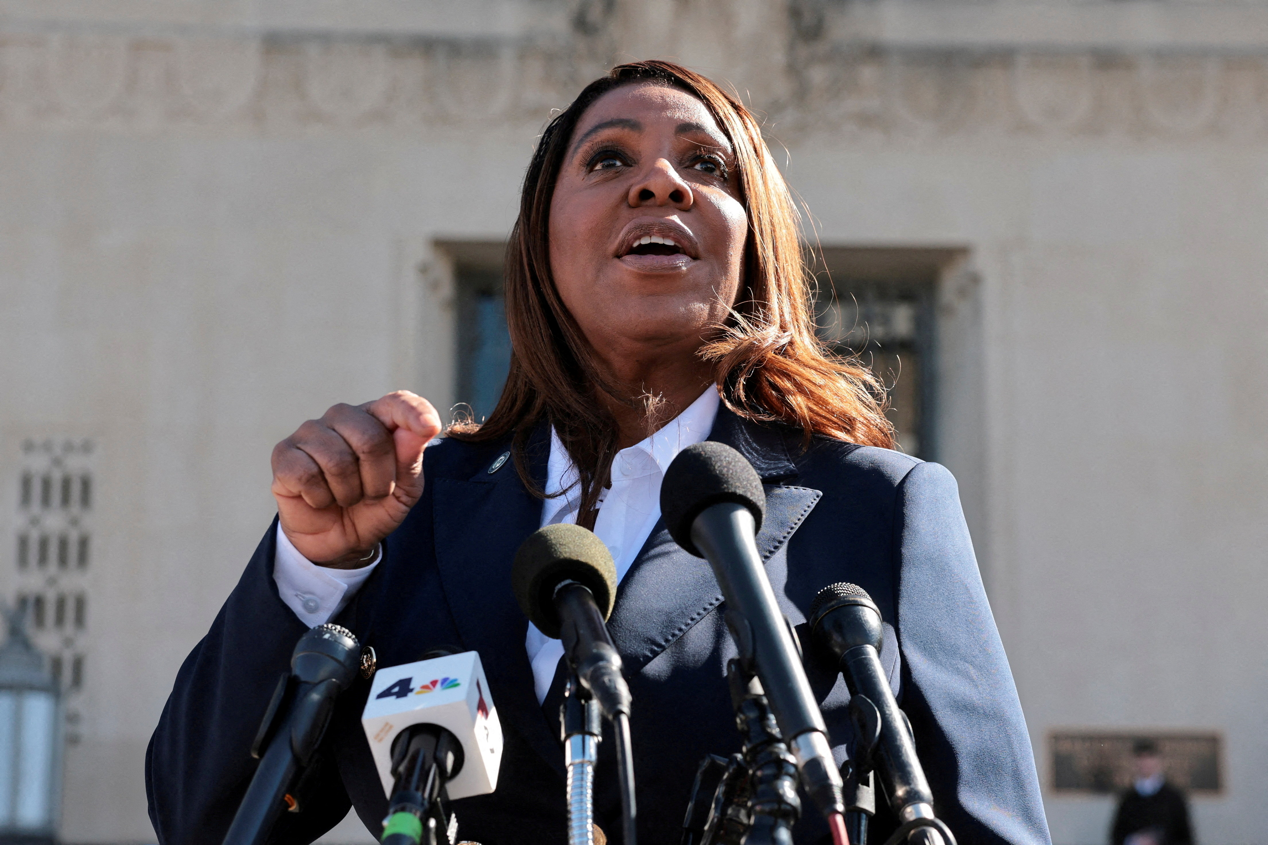 FILE PHOTO: New York Attorney General Letitia James at U.S. District Court for the Eastern District of Virginia
