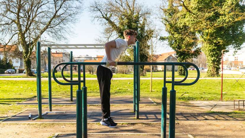 Leon Dejanovic, 18, works out in Karlovac