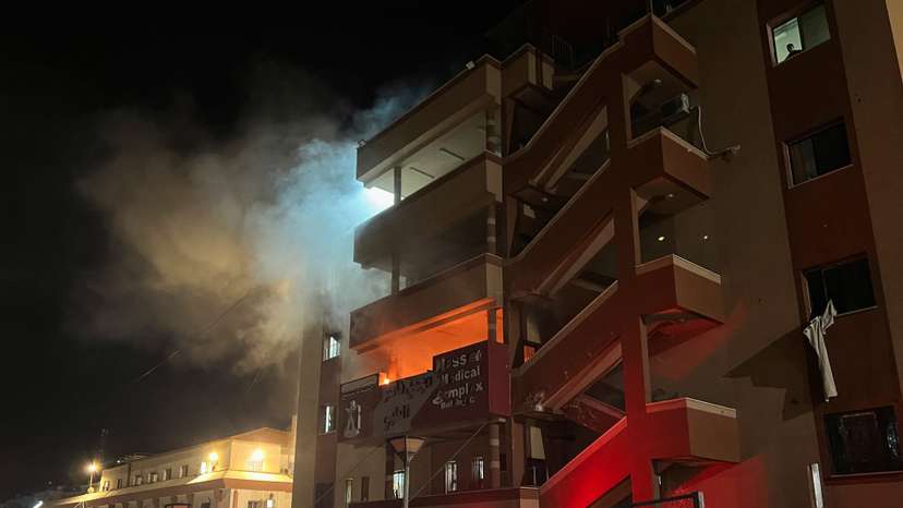Aftermath of an Israeli airstrike at Nasser hospital, in Khan Younis