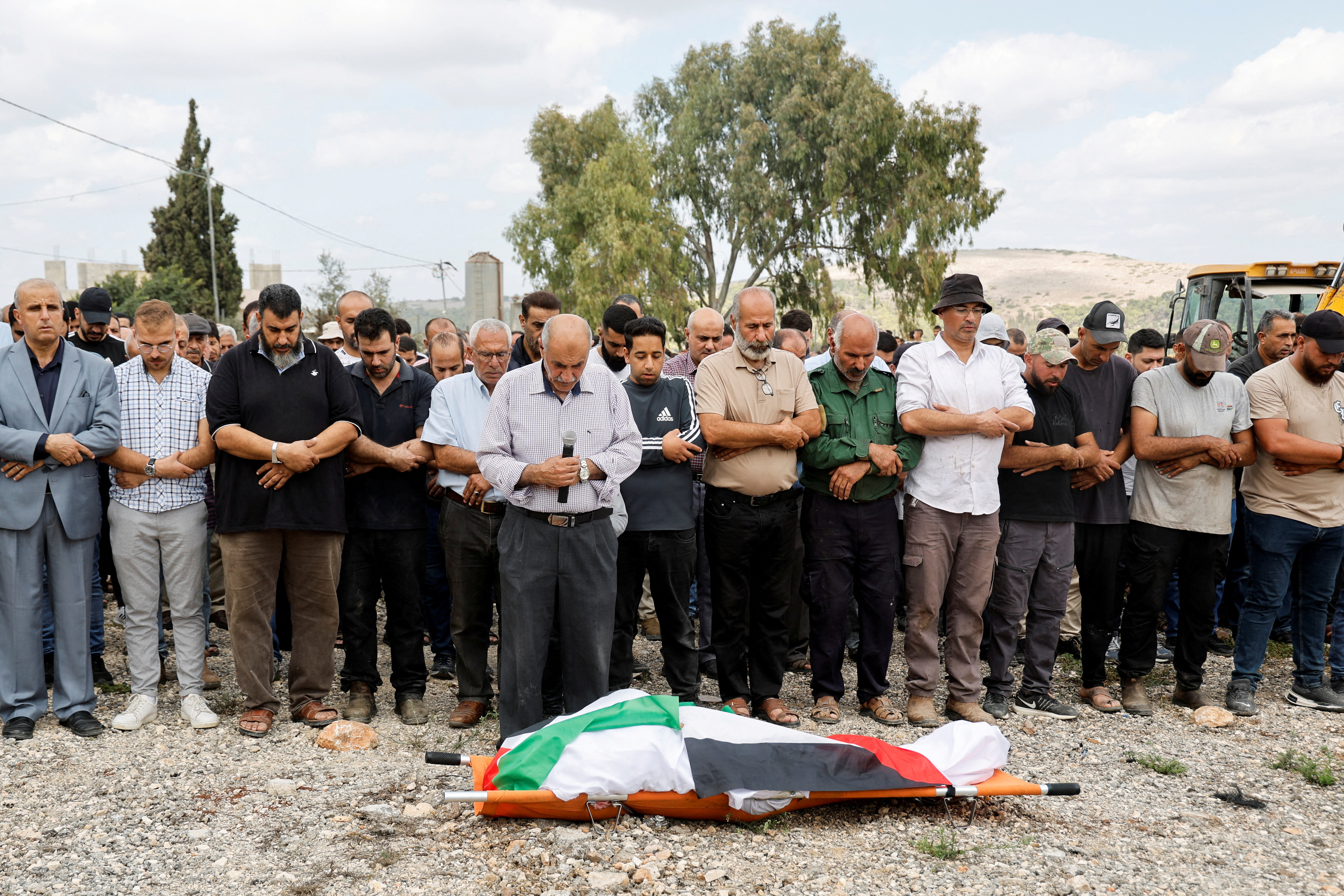 Funeral of Palestinian woman, Hanan Salameh, who was shot by Israeli forces during olive harvest, near Jenin