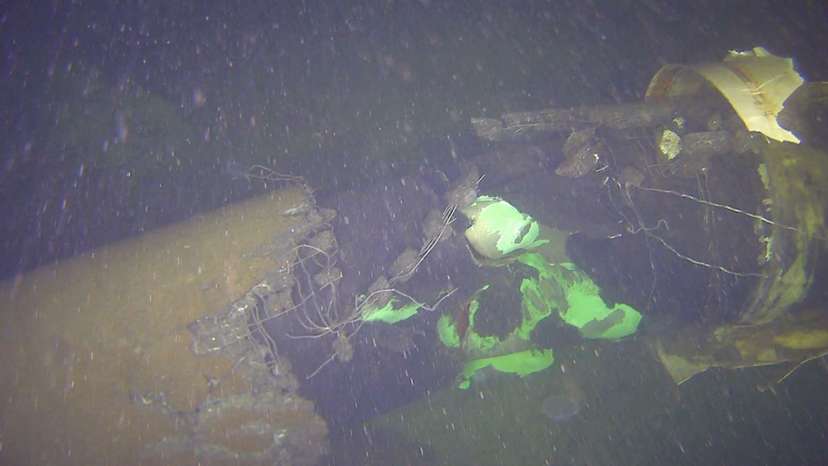 FILE PHOTO: A damaged Balticconnector gas pipeline that connects Finland and Estonia is pictured in this undated handout picture in the Baltic Sea