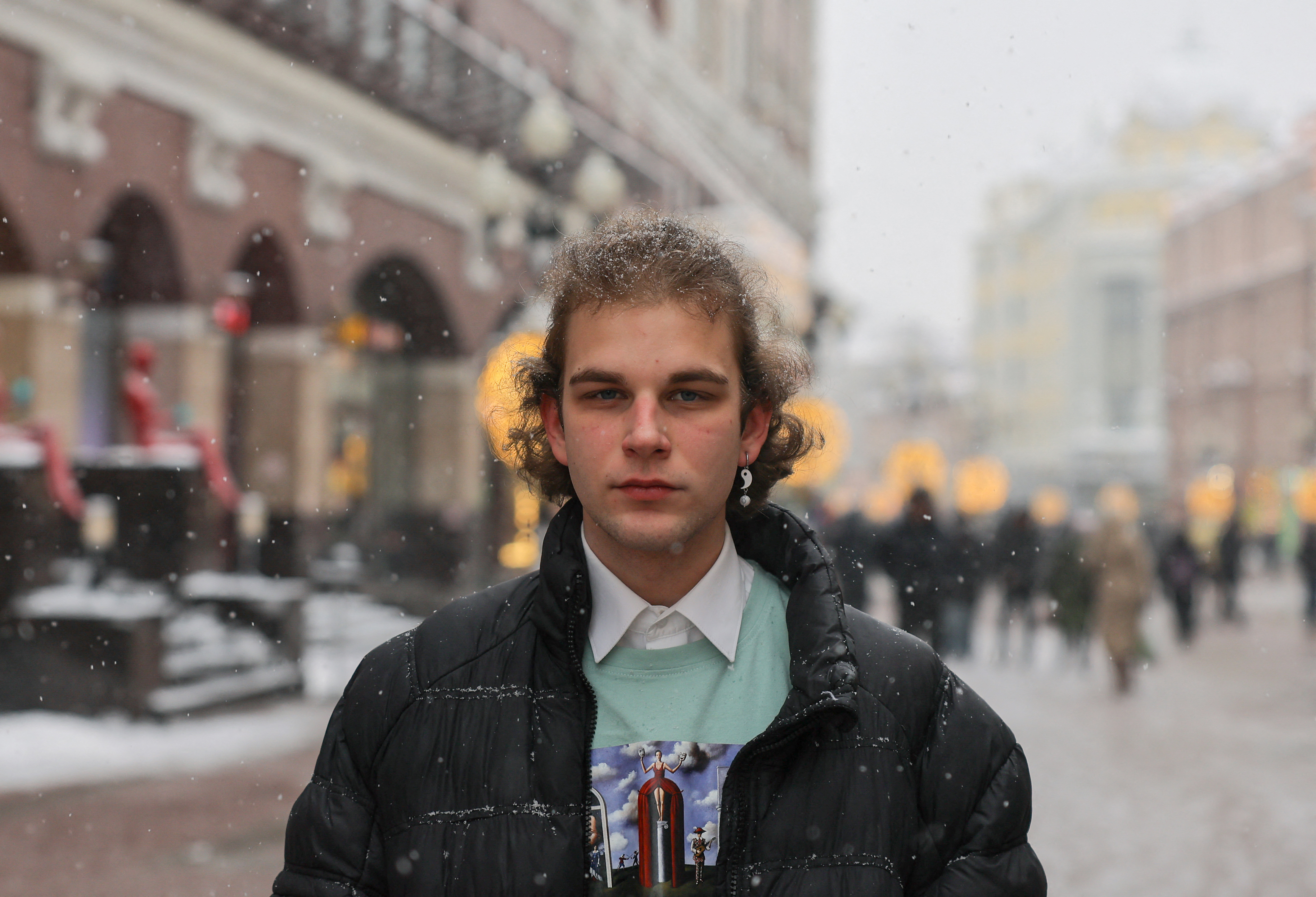 Egor Lvov, a university student and political activist, poses for a picture in Moscow