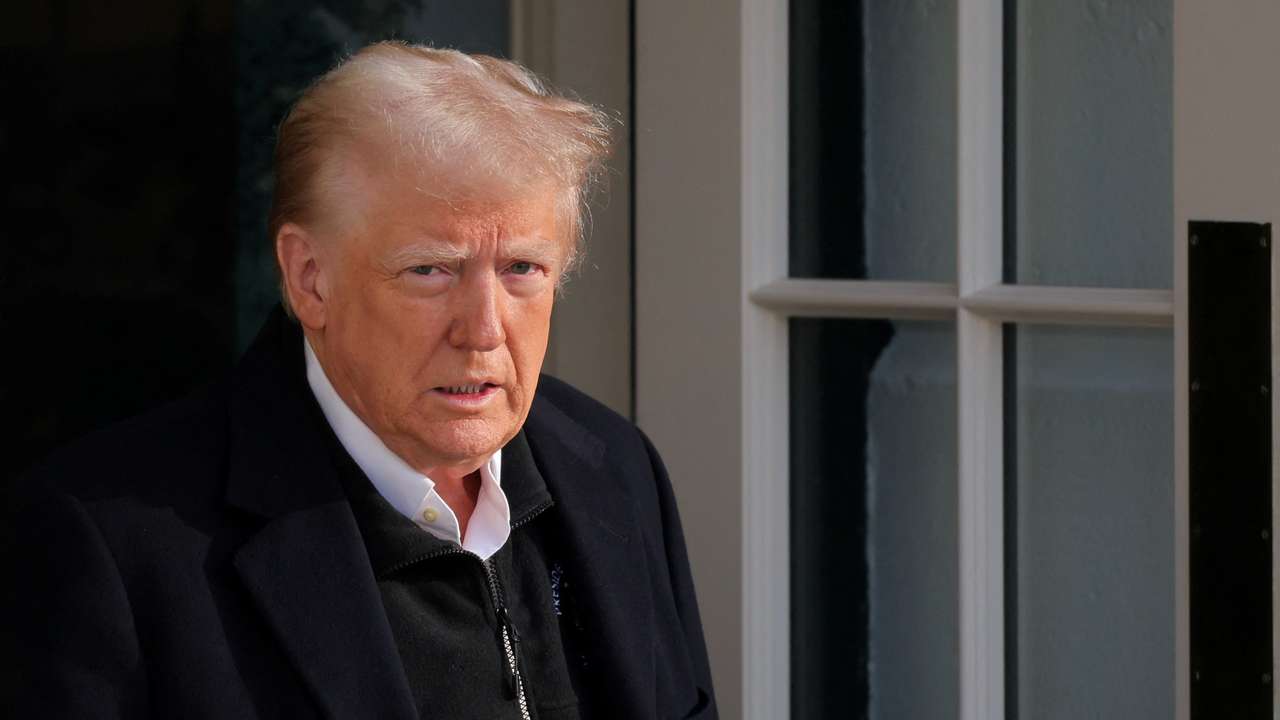 U.S. President Trump departs the White House, in Washington