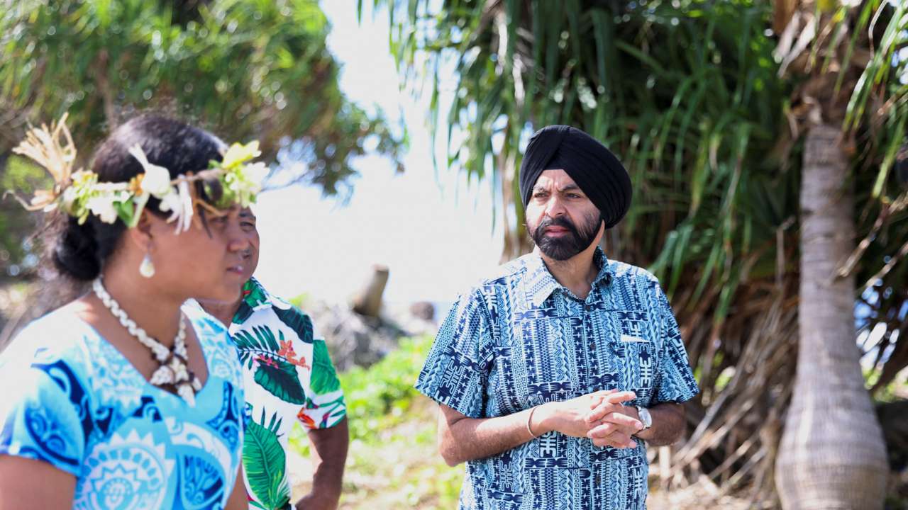 World Bank's president Ajay Banga visits Funafuti