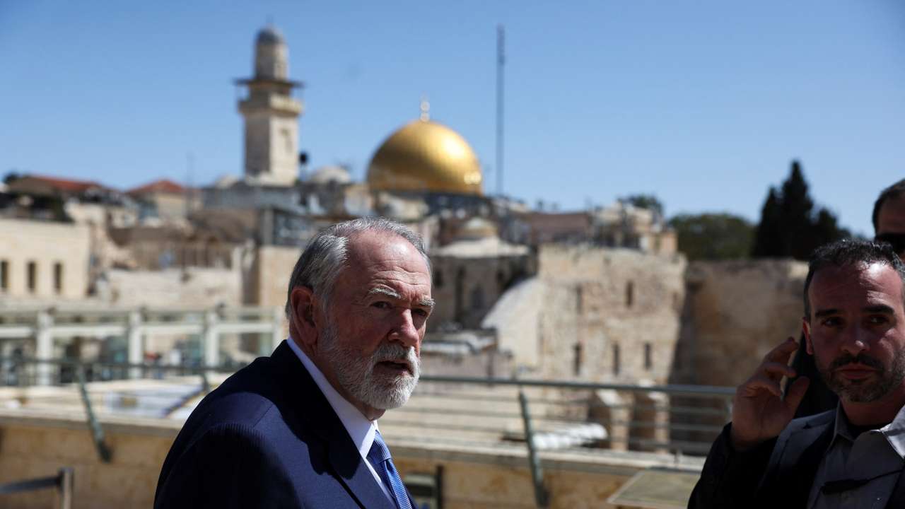 U.S. Ambassador to Israel Mike Huckabee visits the Western Wall in Jerusalem