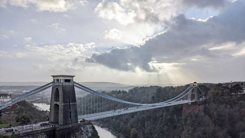 FILE PHOTO: View of the Clifton Suspension Bridge in Bristol