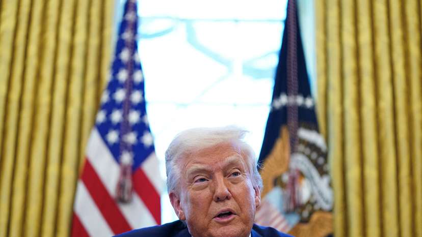 U.S. President Donald Trump signs executive orders at the White House